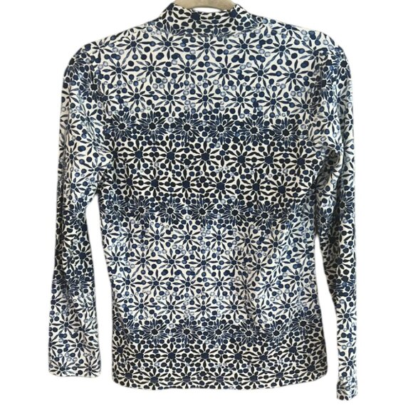 Women's Appleseed's Lightweight Long Sleeve‎ Blue Abstract Floral Top Size XS - Picture 2 of 4